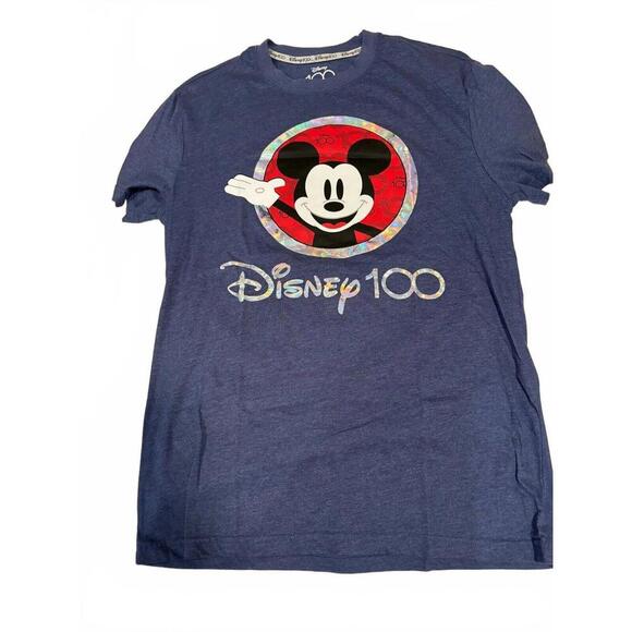 Disney T Shirt Men's 100 Years of Mickey‎ Mouse Double Sided Graphic Size Medium - Picture 1 of 2